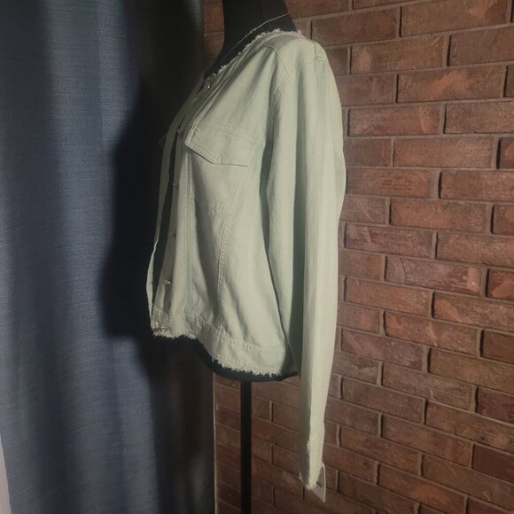 NWT!! Ellen Tracy Linen Blend Women's Pale Sage Lightweight - Picture 9 of 14